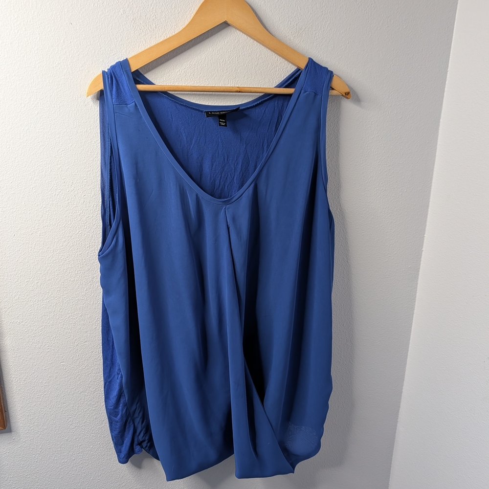 Lane Bryant Layered Sleeveless‎ Blouse | Blue | Size 22/24